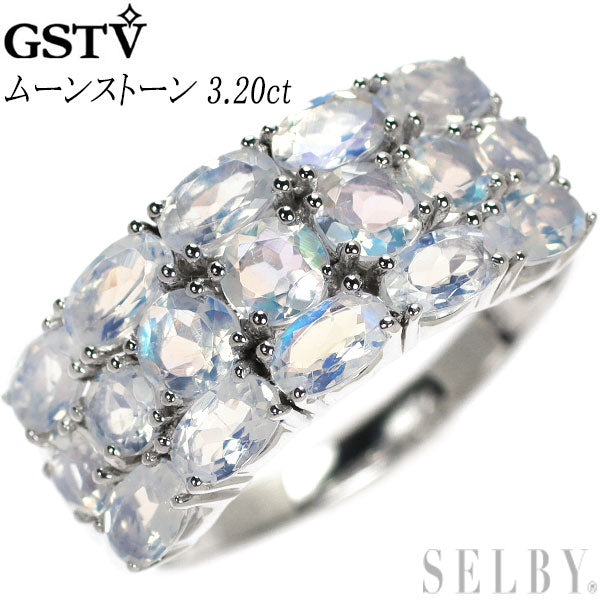 GSTV K18WG Moonstone Ring 3.20ct 