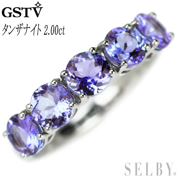 GSTV Pt950 Tanzanite Ring 2.00ct Single Letter 