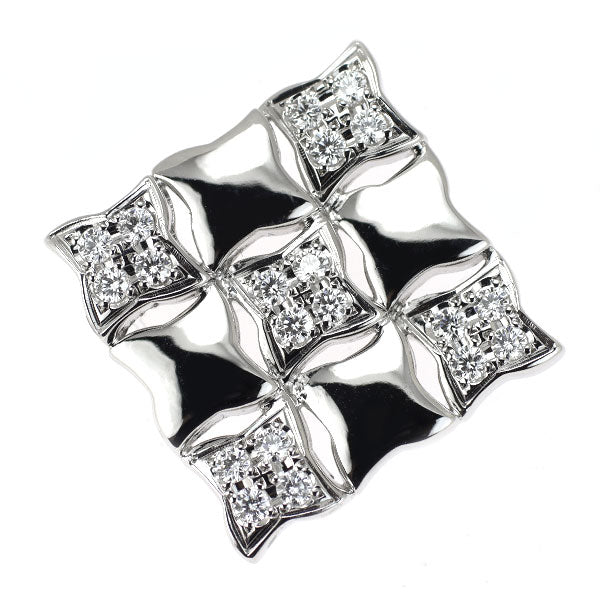 MIKIMOTO K18WG Diamond Brooch and Pendant 0.45ct 