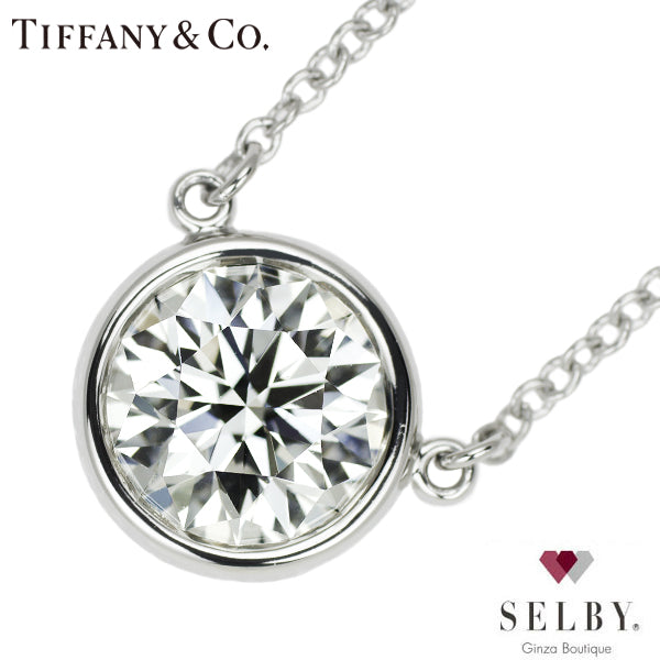 Tiffany Pt950 Diamond Pendant Necklace By the Yard 42.0cm 《Selby Ginza Store》 [S, polished to like new] [Used] 