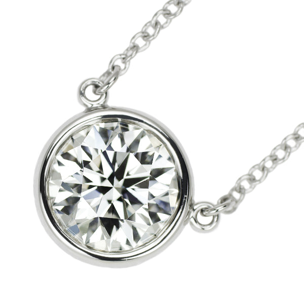 Tiffany Pt950 Diamond Pendant Necklace By the Yard 42.0cm 《Selby Ginza Store》 [S, polished to like new] [Used] 