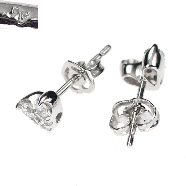 Ponte Vecchio K18WG Diamond Earrings 0.28ct Heart 