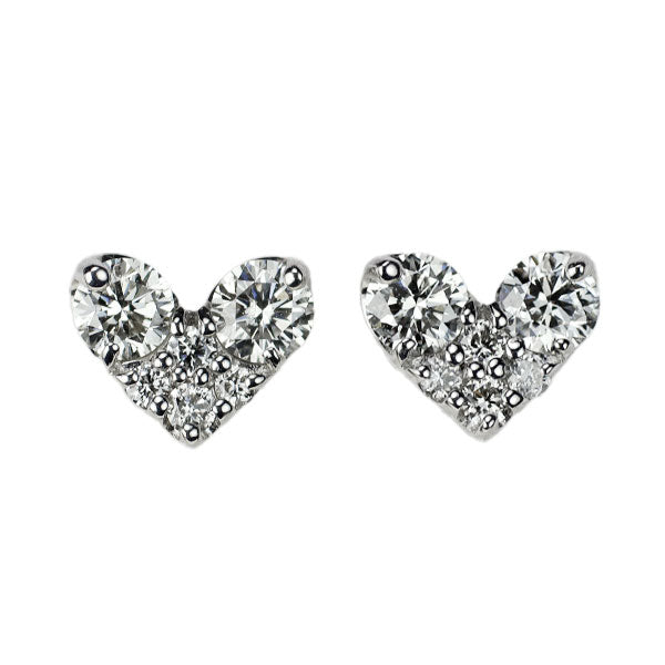 Ponte Vecchio K18WG Diamond Earrings 0.28ct Heart 