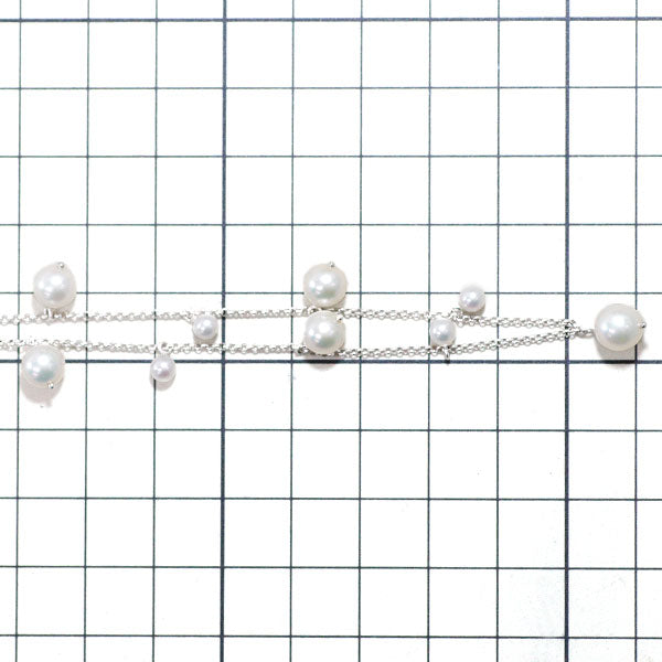 ペルリータミキモト K18WG アコヤ真珠 ネックレス 径約3.7-6.9mm ステーション