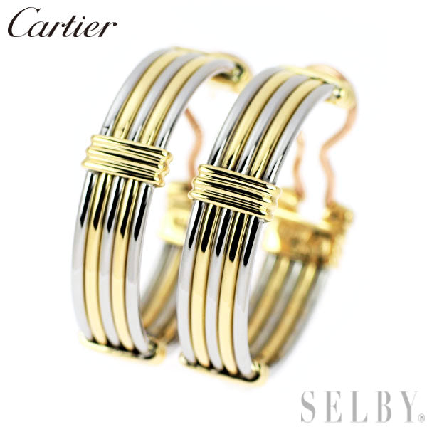 Cartier SS/K18YG Earrings 