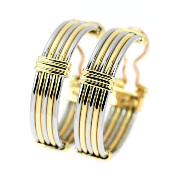 Cartier SS/K18YG Earrings 