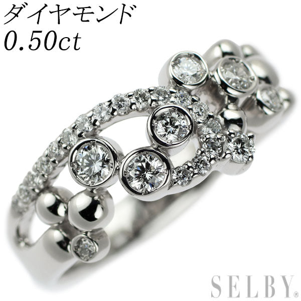 Pt950 Diamond Ring 0.50ct 