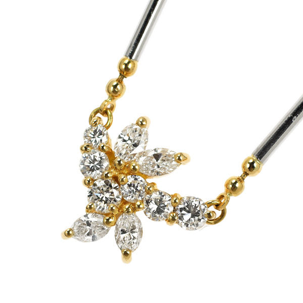 K18YG/Pt850 Diamond Pendant Necklace 0.63ct 