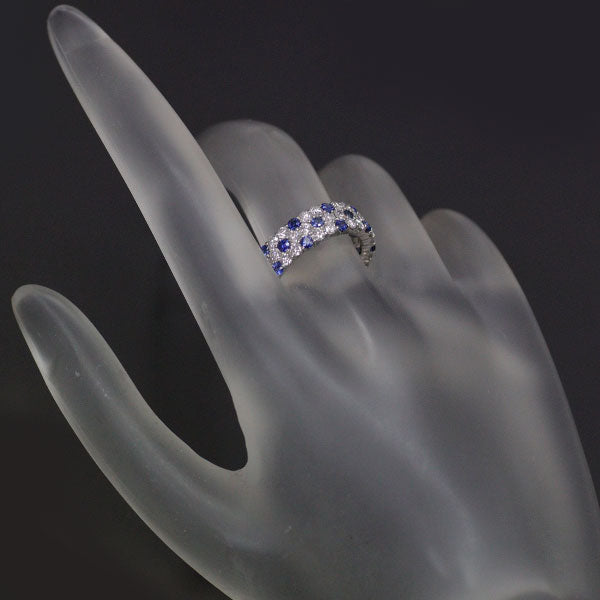 Pt900 サファイア ダイヤモンド リング 0.67ct D1.02ct