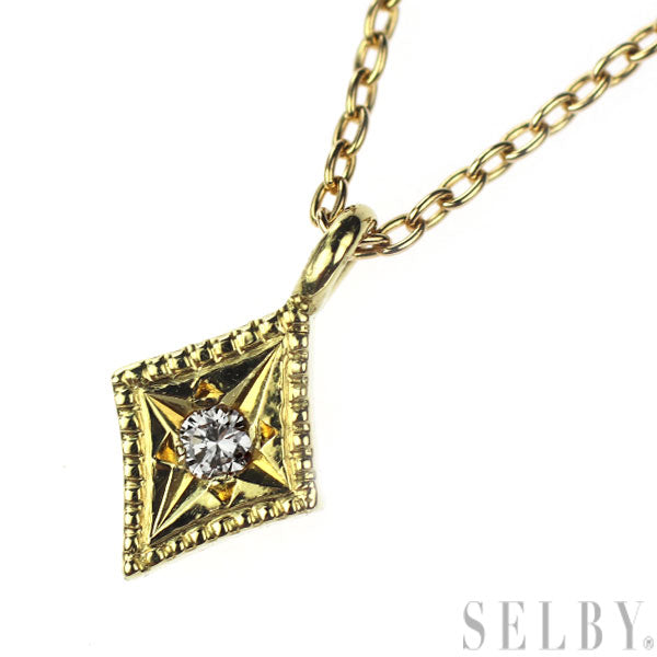 hum K18YG diamond necklace 