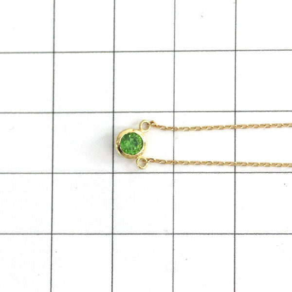 Rare K18YG Demantoid Garnet 0.236 Pendant Necklace 