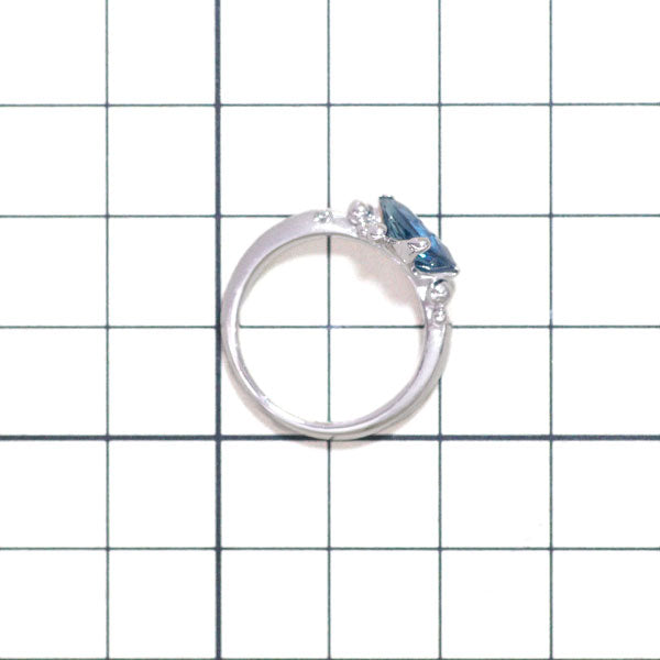 Pt900 インディコライト トルマリン ダイヤモンド リング 1.17ct D0.07ct