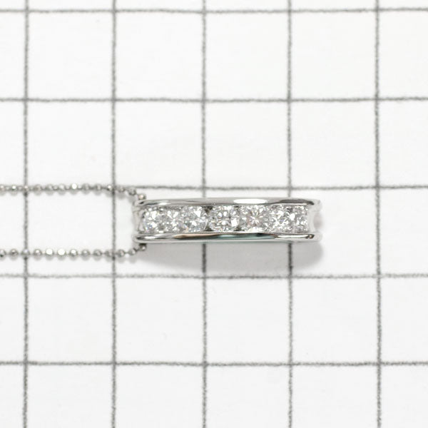 D&amp;D144 Pt Diamond Pendant Necklace 0.46ct D0.17ct 