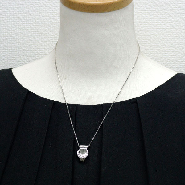 Etsumi Shibata Pt900/Pt850 Diamond Pendant Necklace D0.50ct 