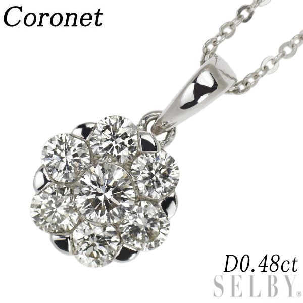 コロネット K18WG ダイヤモンド ペンダントネックレス 0.48ct – セルビーオンラインストア