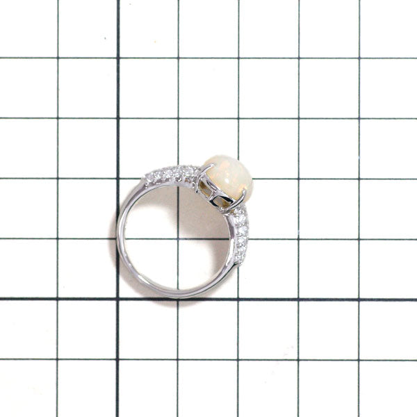 Pt900 オパール ダイヤモンド リング 2.66ct D0.52ct