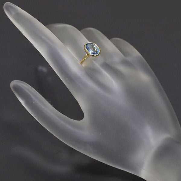 K18YG Aquamarine Ring 1.39ct 