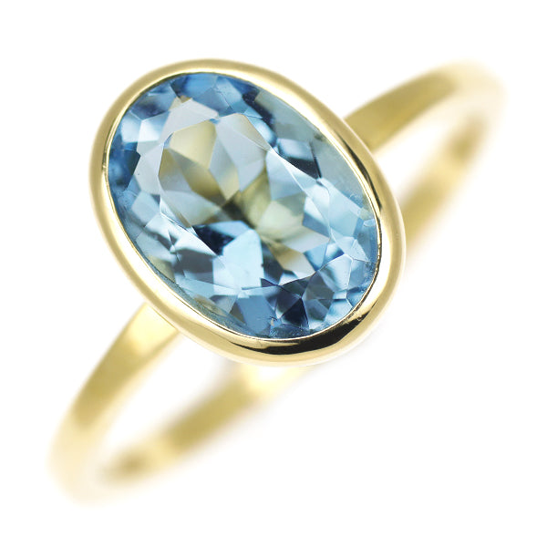 K18YG Aquamarine Ring 1.39ct 