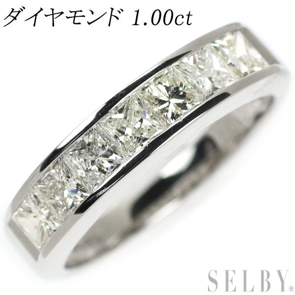 Pt900 プリンセスカットダイヤモンド リング 1.00ct 一文字 – セルビーオンラインストア