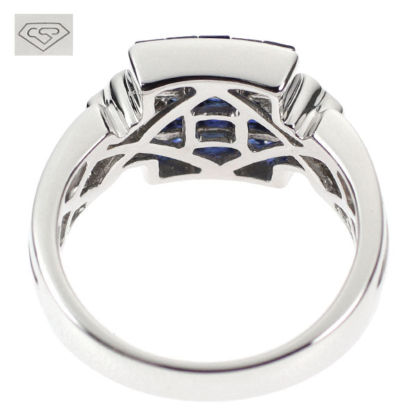 Les Essentiels K18WG Sapphire Diamond Ring Mystery Setting 