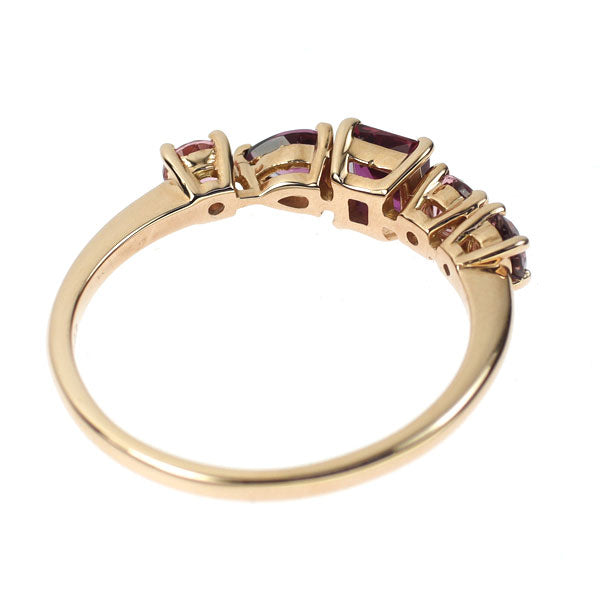 K18PG Ruby Pink Tourmaline Garnet Ring 0.96ct 