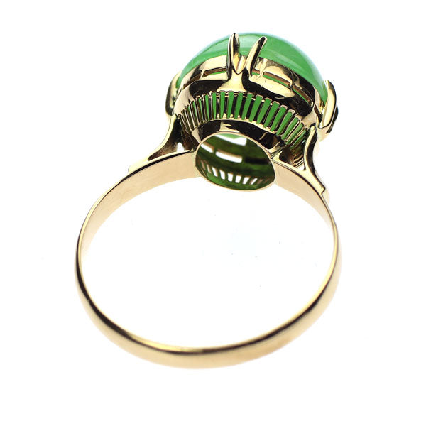 K18PG Jade Ring, Thousand Openwork 