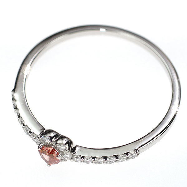 New Pt950 Heart Shape Natural Pink Diamond Ring 0.075ct FDP D0.11ct [Escore] 