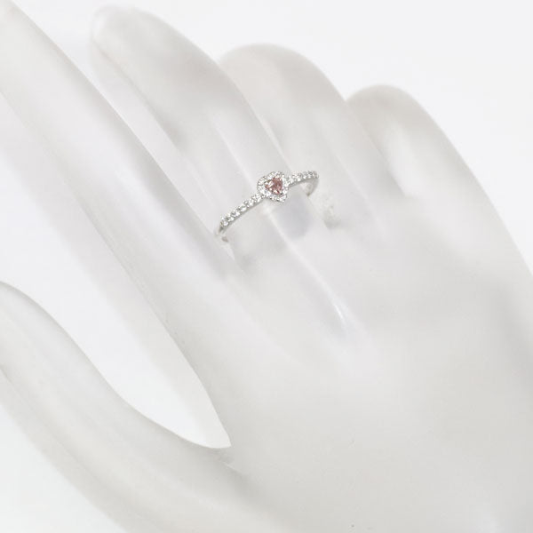 New Pt950 Heart Shape Natural Pink Diamond Ring 0.075ct FDP D0.11ct [Escore] 