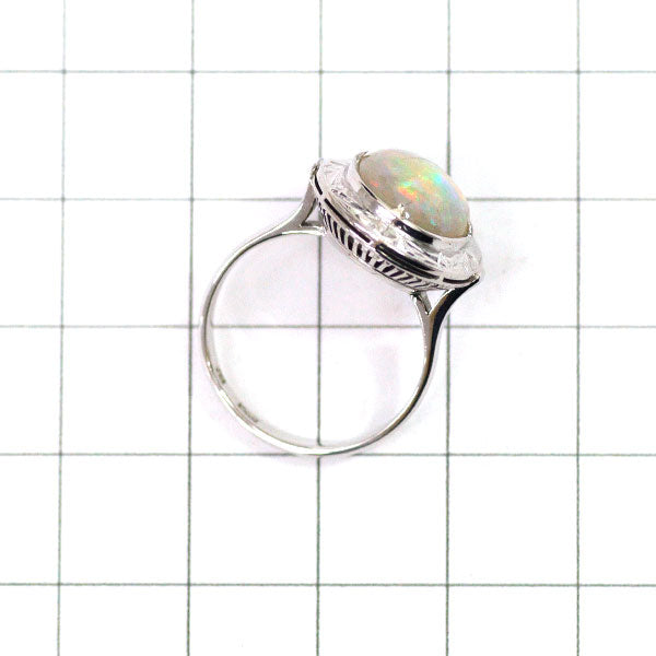 K14WG Opal Ring 1.62ct Vintage Product with Senbon Openwork 