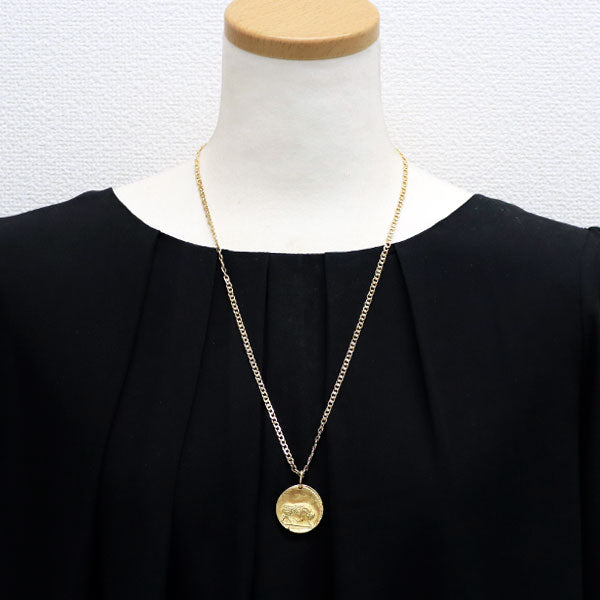 Van Cleef &amp; Arpels K18YG Pendant Necklace Zodiac Medal Arietis (Aries)《Selby Ginza Store》[S] [Polished like new] [Used] 