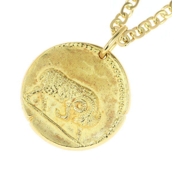 Van Cleef &amp; Arpels K18YG Pendant Necklace Zodiac Medal Arietis (Aries)《Selby Ginza Store》[S] [Polished like new] [Used] 