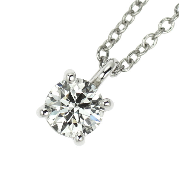 Tiffany Pt950 Diamond Pendant Necklace Solitaire 