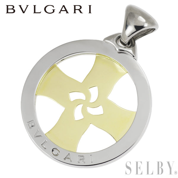 Bulgari K18YG/SS Pendant Top Tondo Cross 