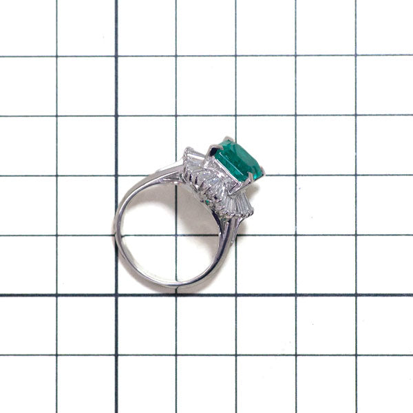 Pt900 エメラルド ダイヤモンド リング 3.26ct D0.96ct