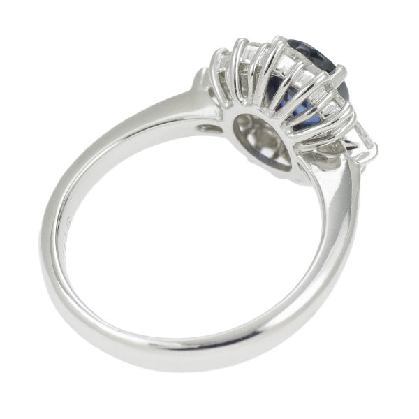 Pt900 Sapphire Diamond Ring 1.17ct D0.55ct 