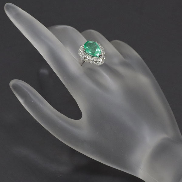 K18WG Emerald Diamond Ring 2.790ct 