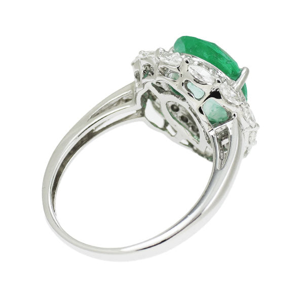 K18WG Emerald Diamond Ring 2.790ct 