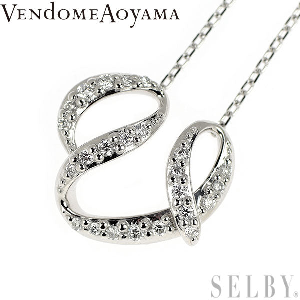 Vendome Aoyama Pt950/ Pt850 Diamond Pendant Necklace 