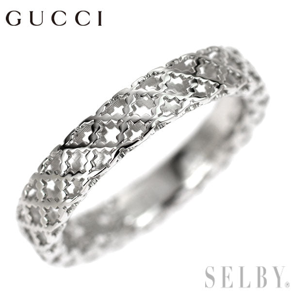 Gucci K18WG Ring Diamantissima 