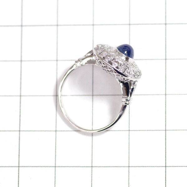 K18WG sapphire diamond ring 