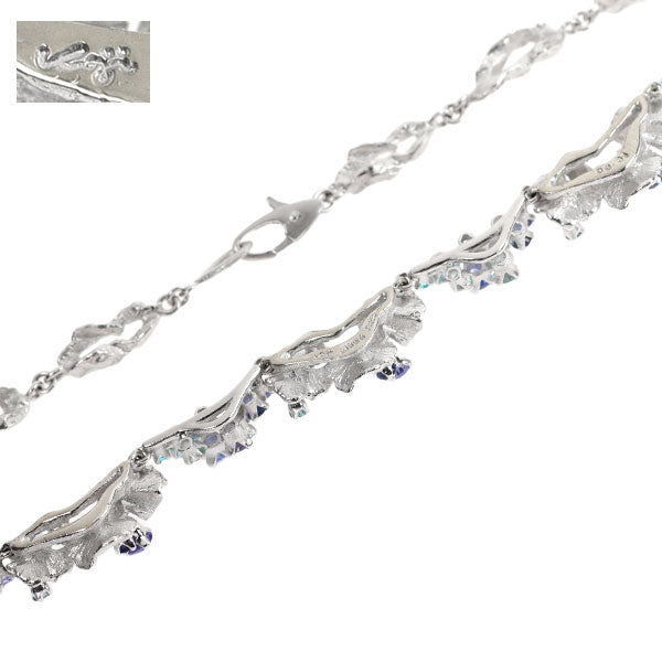 Koji Iwakura Pt850/Pt900/K18WG Color Stone Diamond Necklace D0.31ct 