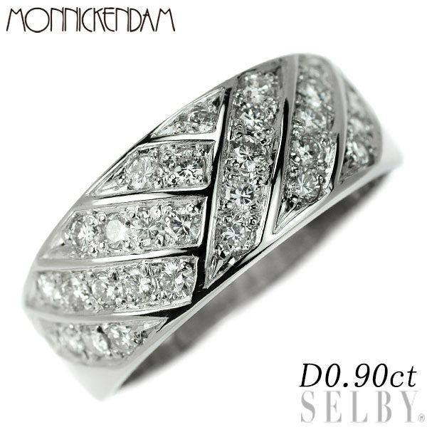 Monnickendam Pt900 Diamond Ring 0.90ct 