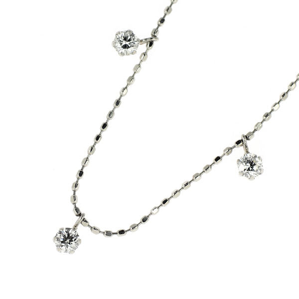 Pt850 Diamond Necklace 0.50ct Station 