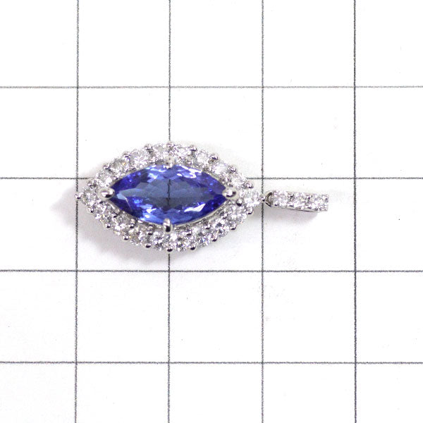 Pt900 Tanzanite Diamond Pendant Top 2.18ct D0.78ct 