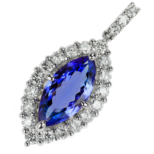 Pt900 Tanzanite Diamond Pendant Top 2.18ct D0.78ct 