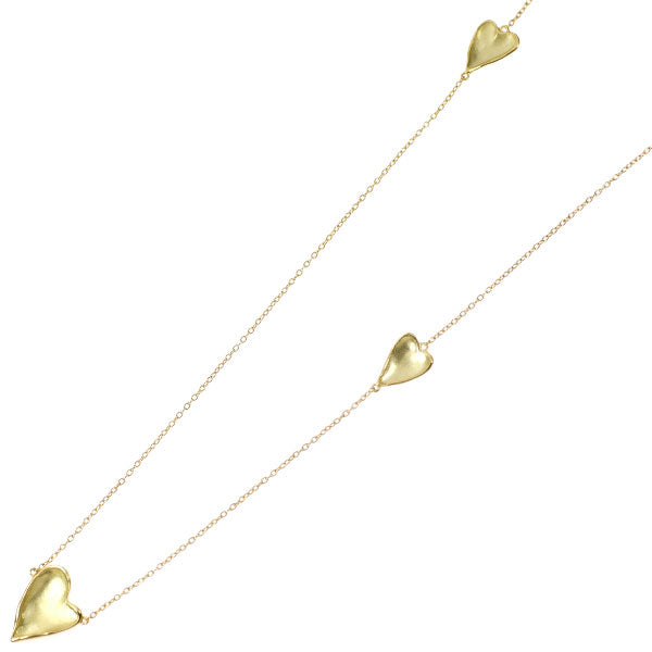 AHKAH K18YG Necklace Heart Station Reversible