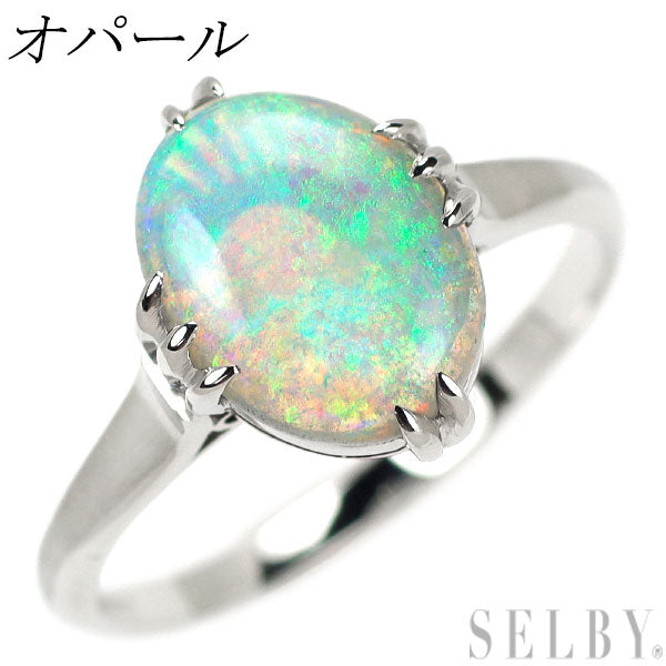 K14WG Opal Ring, Vintage Product with Senbon-Okashi 