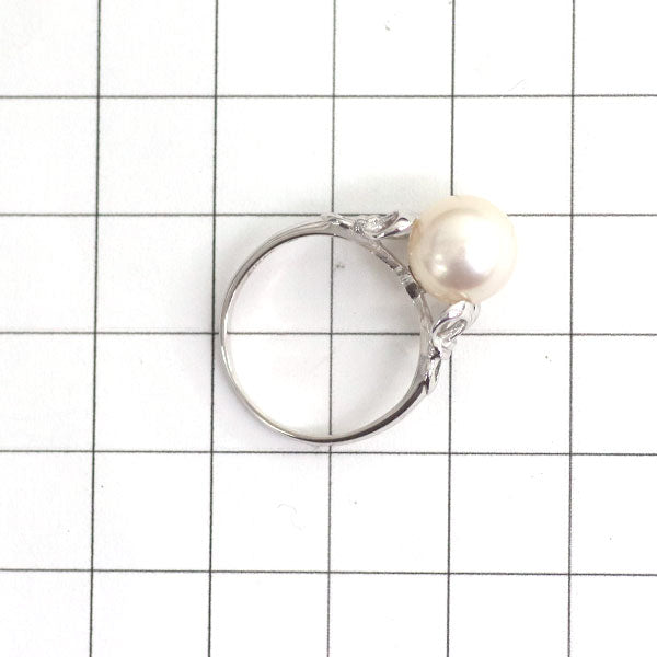 MIKIMOTO K14WG Akoya pearl ring, diameter approx. 8.8mm 