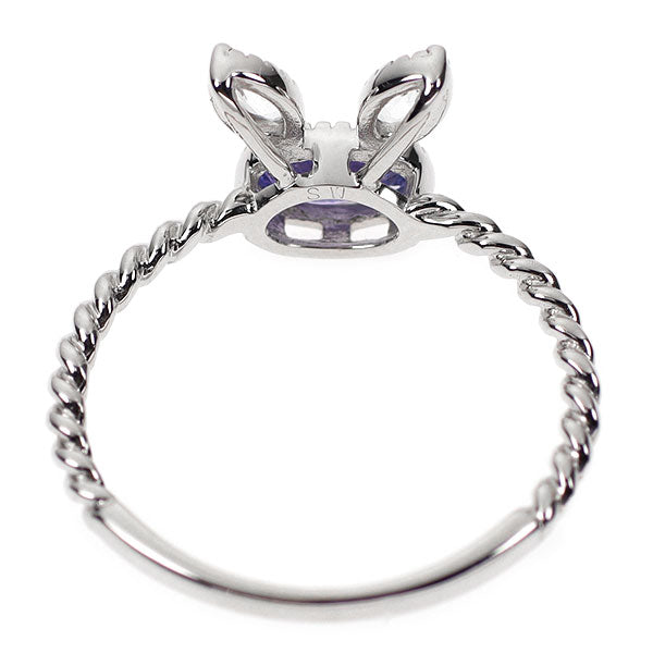 K10WG Tanzanite White Topaz Ring Rabbit 