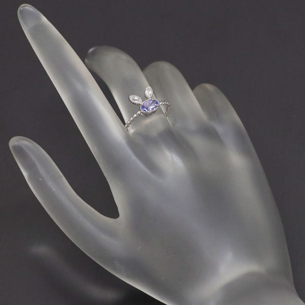 K10WG Tanzanite White Topaz Ring Rabbit 